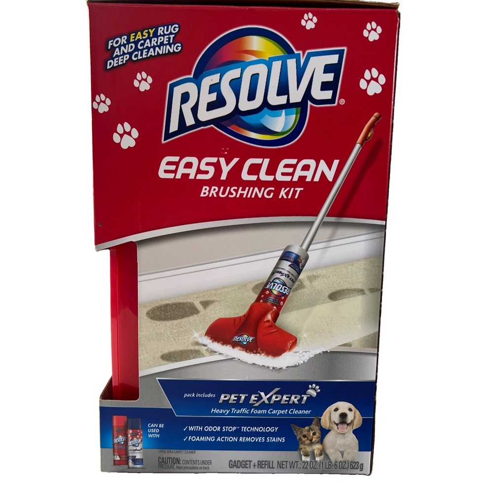 Ergonomic Resolve Easy Clean Pet Expert Carpet Brush Foam Kit Odor Stop Pet Hair